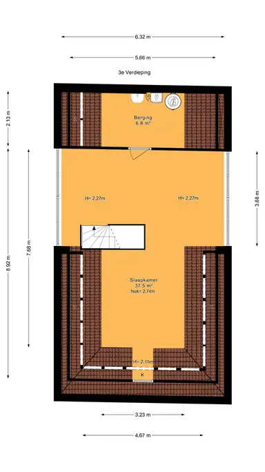 208m2 Wohnung zur Miete für 4500€/Monat in Nieuwe Schoolstraat, The Hague