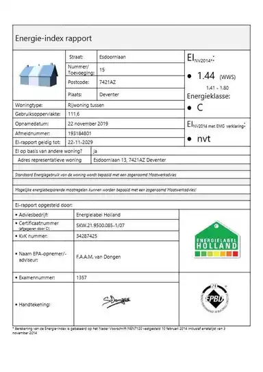120m2 maison à louer pour 1217€/mois à Esdoornlaan, Deventer