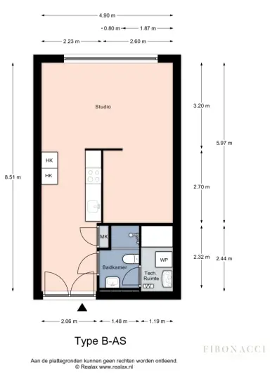40m2 studio à louer pour 1309€/mois à Panamalaan 141, Amsterdam