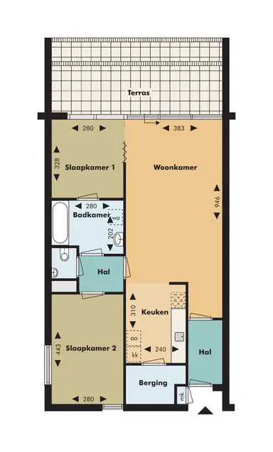 75μ² Διαμέρισμα προς ενοικίαση για 1050€/μήνα σε Parkzicht 50, Leiden