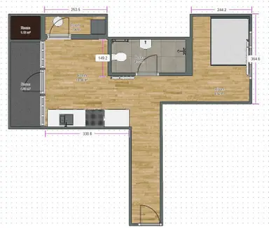 30m2 Flat zur Miete für 1050€/Monat in Borneoplein, Groningen