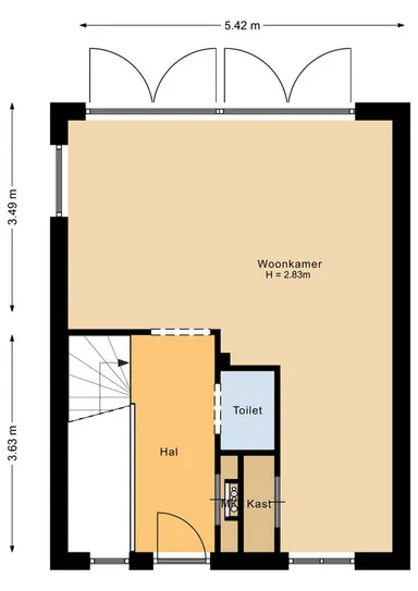 73μ² μονοκατοικία προς ενοικίαση για 1850€/μήνα σε Jutfaseweg 99, Utrecht