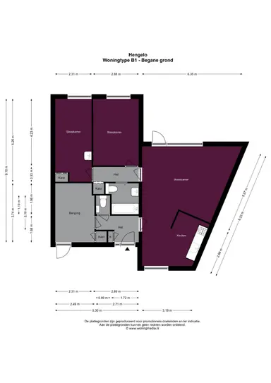 84m2 Casa in affitto per 1150€/mese a Fien de la Marstraat 50, Hengelo