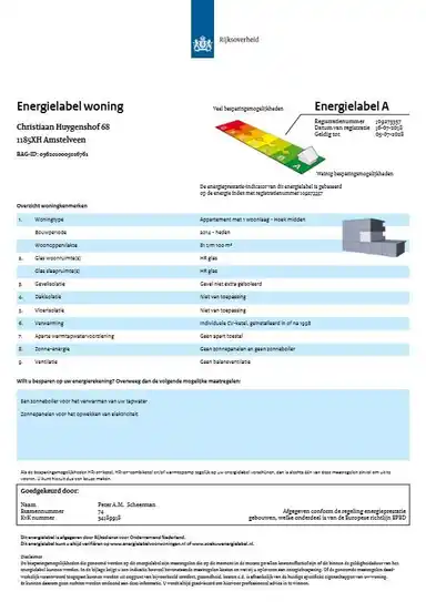 94m2 Appartamento in affitto per 1694€/mese a Christiaan Huygenshof, Amstelveen