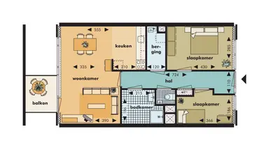 71m2 apartment to rent for 1174€/month in Nieuw-Vennep
