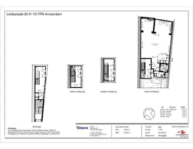 69m2 Appartement à louer pour 824€/mois à Leidsekade, Amsterdam