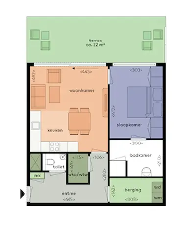 60m2 apartment to rent for 1194€/month in Leemhorststraat 125, Hoorn