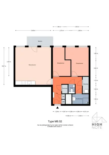 76m2 Appartement à louer pour 1645€/mois à Bodestraat 285, Almere