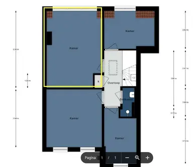19m2 room to rent for 1000€/month in Spoorsingel, Delft