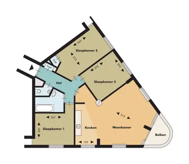 88m2 apartment to rent for 1640€/month in Admiraal de Ruyterweg 221, Rotterdam