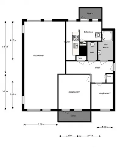 73m2 Appartement à louer pour 790€/mois à Kremersdreef 17B, Maastricht