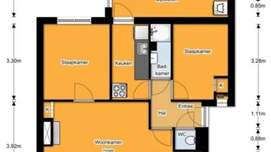 62μ² Διαμέρισμα προς ενοικίαση για 1100€/μήνα σε Jacob van Campenlaan 29, Hilversum