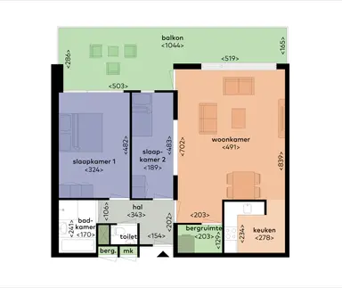 79m2 apartment to rent for 1215€/month in Schoolstraat, Tilburg