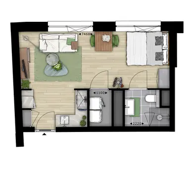 34m2 studio à louer pour 939€/mois à Kleine Oord 181, Arnhem