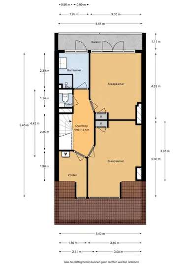 105m2 Haus zur Miete für 2500€/Monat in Namensestraat 2, The Hague