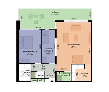 79m2 flat to rent for 1174€/month in Schoolstraat 375, Tilburg