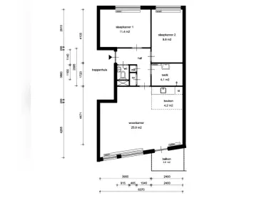 62m2 flat te huur voor 620€/maand in Weerelaan, Heerhugowaard