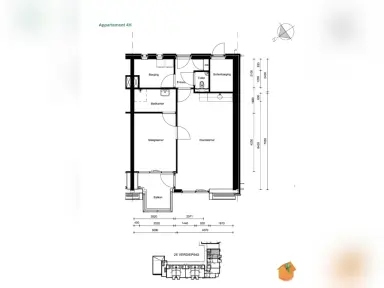 58m2 Wohnung zur Miete für 710€/Monat in Monseigneur van Kesselstraat, Vlijmen