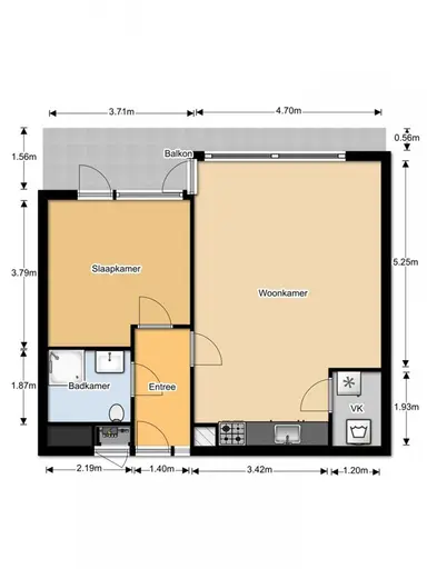 56μ² Διαμέρισμα προς ενοικίαση για 810€/μήνα σε Waddenstraat, Haarlem