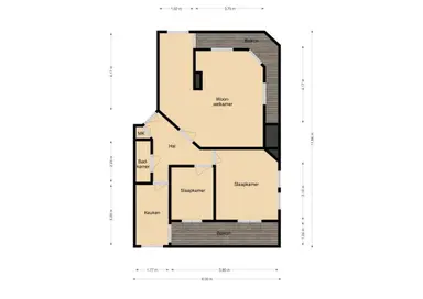 59m2 Wohnung zur Miete für 950€/Monat in Loosduinsekade, The Hague