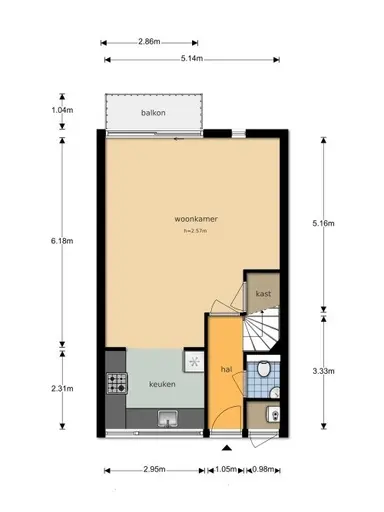 96μ² Διαμέρισμα προς ενοικίαση για 1340€/μήνα σε Karel Doormanlaan, Hilversum