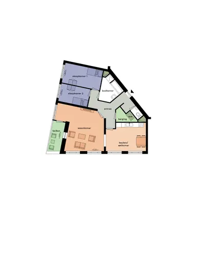99m2 Appartement à louer pour 1450€/mois à Clermontlunet 1E, Maastricht