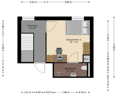 15m2 room to rent for 737.95€/month in Gele Plomp, Amersfoort