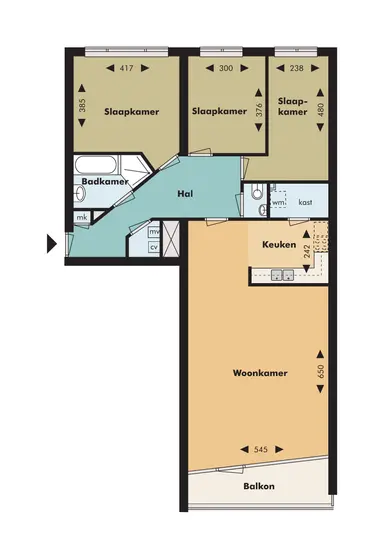 117m2 Appartement à louer pour 1620€/mois à Slotplein, Capelle aan den IJssel