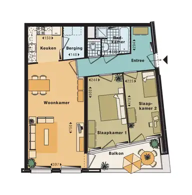 79m2 apartment to rent for 1435€/month in Mosalunet, Maastricht