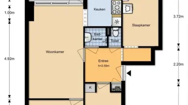 63μ² Διαμέρισμα προς ενοικίαση για 890€/μήνα σε Lindestraat 16, Alphen aan den Rijn