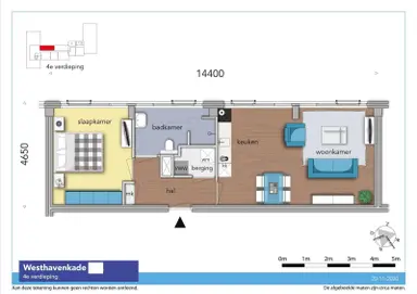 59m2 apartment to rent for 1090€/month in Westhavenkade, Vlaardingen