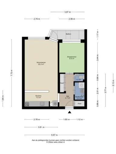 56m2 apartment to rent for 507.22€/month in Espoortstraat 257, Enschede