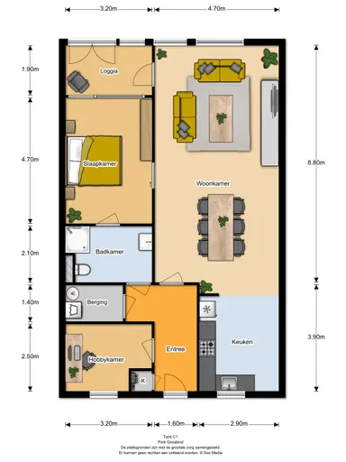 100m2 apartment to rent for 1305€/month in Bloemendalsweg 13F-4, Colmschate