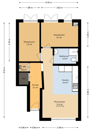 m2 apartment to rent for 2250€/month in Bartholomeus Diazstraat, Amsterdam