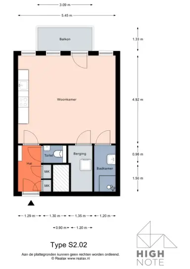 39μ² στούντιο προς ενοικίαση για 1070€/μήνα σε Bodestraat 469, Almere