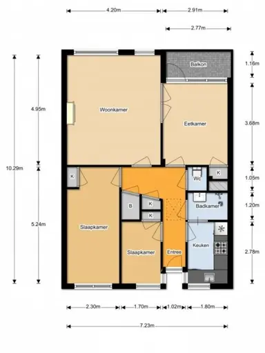 111m2 Appartement te huur voor 1125€/maand in Haydnstraat 44A, Amersfoort