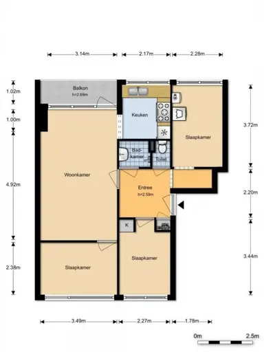 63m2 Appartement te huur voor 890€/maand in Lindestraat 17, Alphen aan den Rijn
