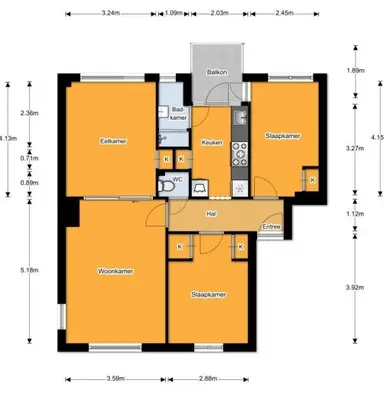 72m2 apartment to rent for 860€/month in Oosterengweg 32, Hilversum