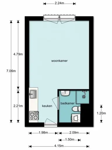 32m2 Kamer te huur voor 870€/maand in Europaplein 32, Utrecht