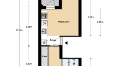 28m2 flat to rent for 1275€/month in Coornhertstraat 10, Utrecht