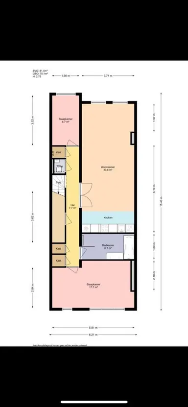 18m2 Chambre à louer pour 650€/mois à Mathenesserweg 67C, Rotterdam