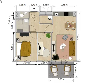 64m2 Appartement te huur voor 1340€/maand in Grenenhout 8-114, Eindhoven