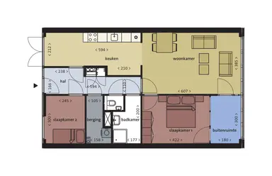 79m2 apartment to rent for 1550€/month in Bijlmerdreef, Amsterdam
