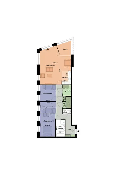 107m2 apartment to rent for 1510€/month in Wijde Wormer, Capelle aan den IJssel