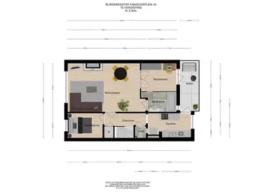 65μ² Διαμέρισμα προς ενοικίαση για 1495€/μήνα σε Burgemeester Françoisplein, The Hague