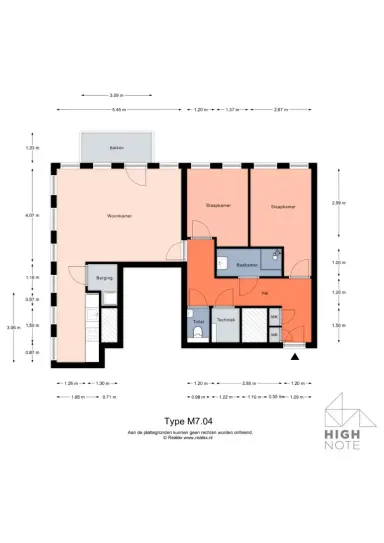 71m2 apartment to rent for 1221€/month in Bodestraat 461, Almere