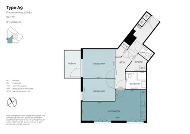 63m2 apartment to rent for 1930€/month in Klaprozenweg 36B-41, Amsterdam
