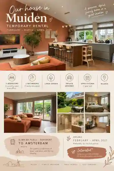 158m2 flat to rent for 3500€/month in het Karveel, Muiden