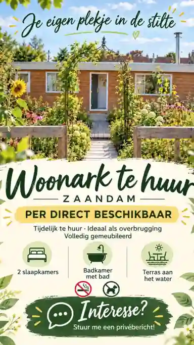 60m2 Flat zur Miete für 1850€/Monat in Braakdijk, Zaandam