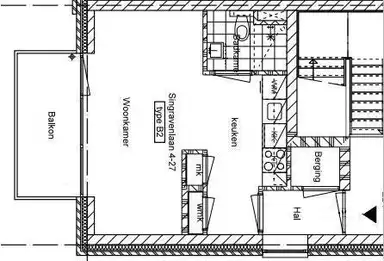 29m2 studio to rent for 1042€/month in Singravenlaan, Arnhem